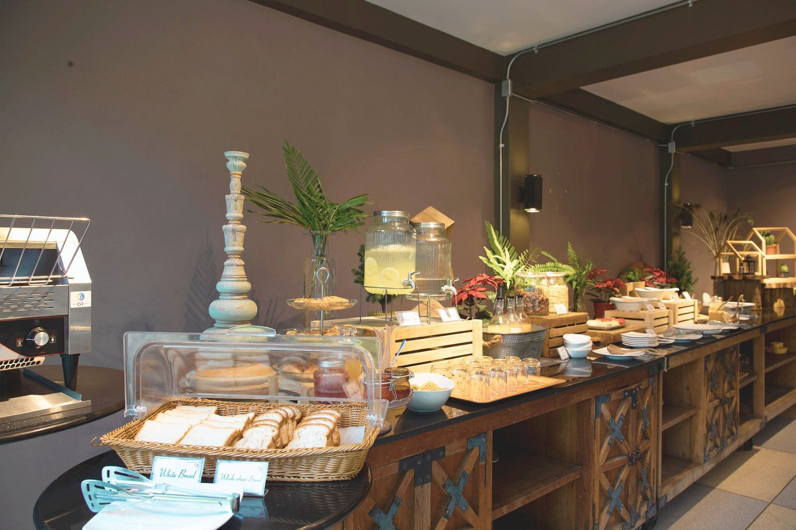 Breakfast bread station