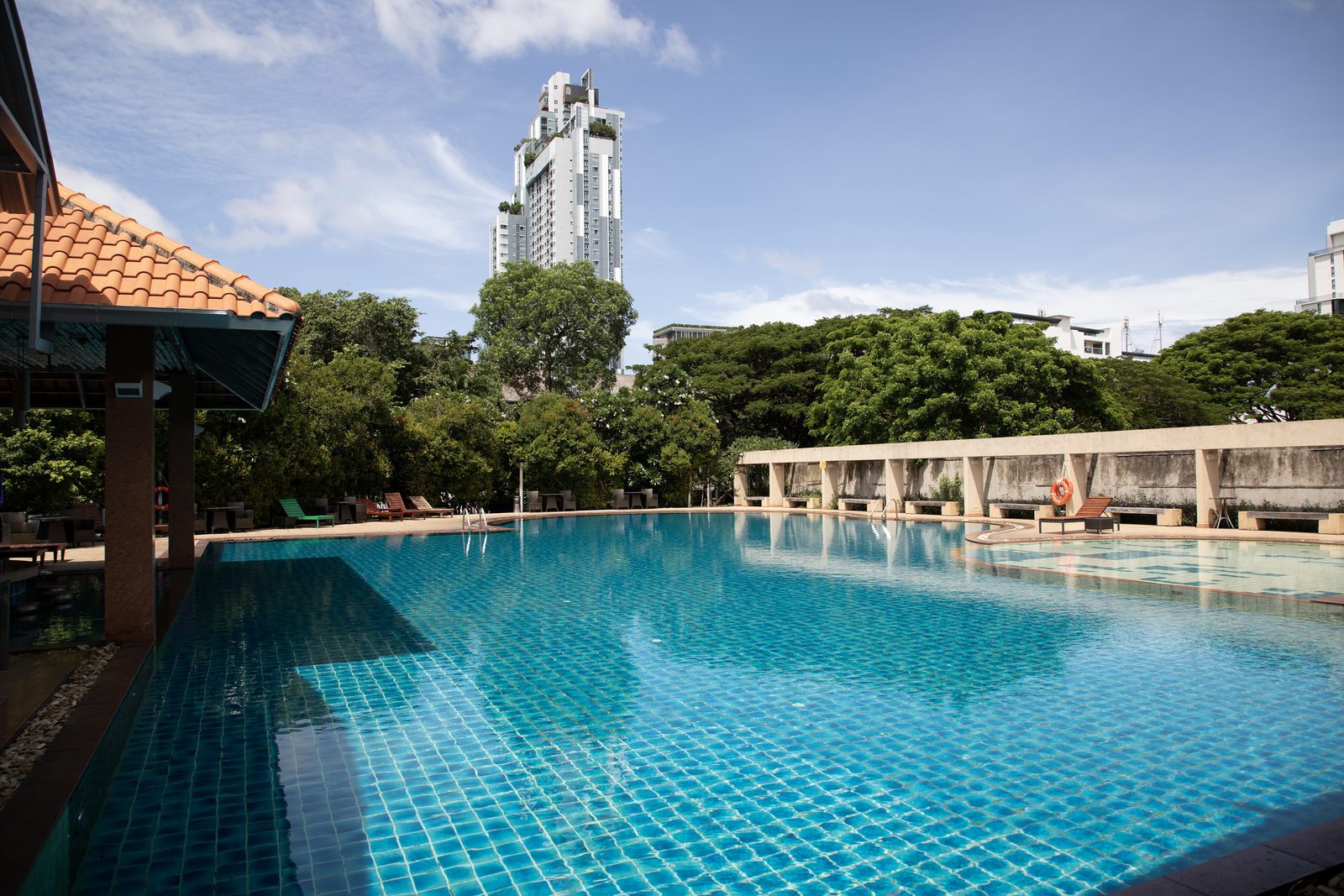 Another view of the outdoor pool